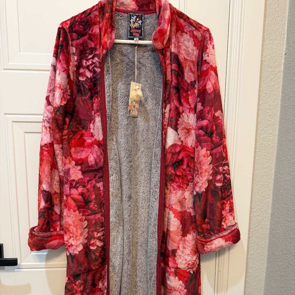 Johnny Was Vibrant Floral Robe